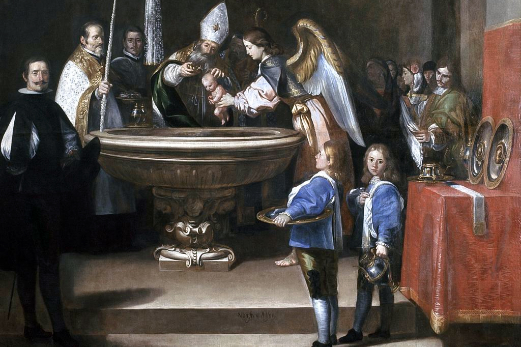 Saavedra, Antonio del Castillo y. “Baptism of St. Francis of Assisi.” 1660s.